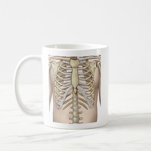 Fuzzy Express® Male Skeleton Anatomy Kaffemugg (Vänster)