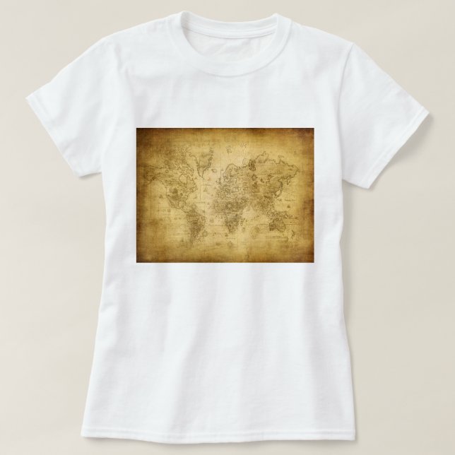 Fuzzy Express® Old Karta Woman T Shirt (Design framsida)