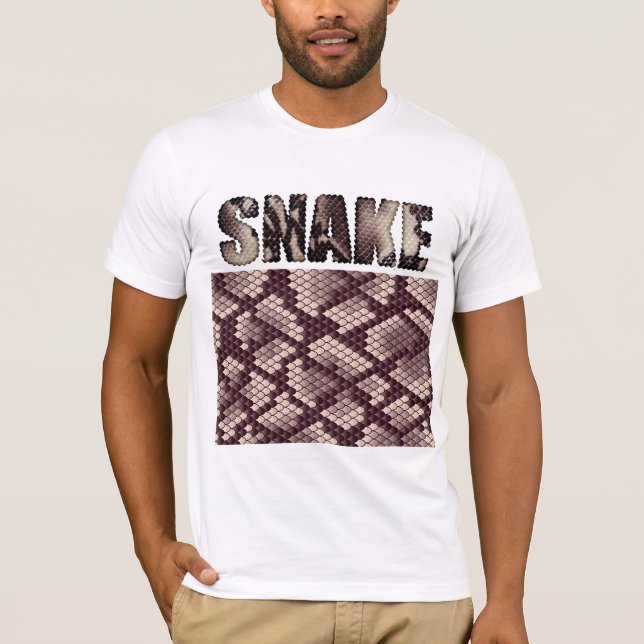 Fuzzy Express® Snake Animal Print T Shirt (Framsida)