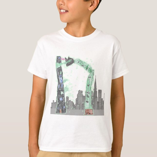 Fuzzy Express® Ultra Mask Gzilla Rhino Kid T Shirt (Framsida)