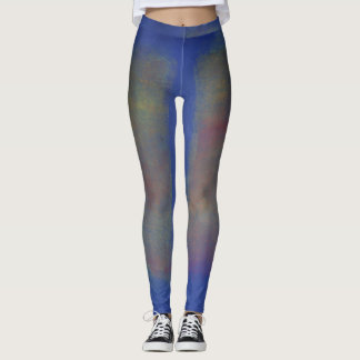 Fuzzy Färg Blue Leggings design.