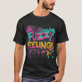 Fuzzy Feelings Graphic T-Shirt - Mysigt och Trendi