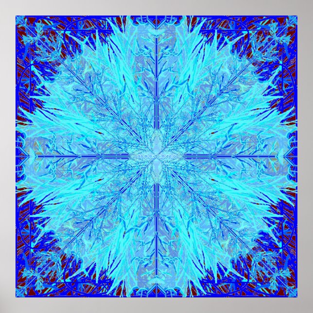Fuzzy Flake 24x24-utskrift Poster (Framsidan)