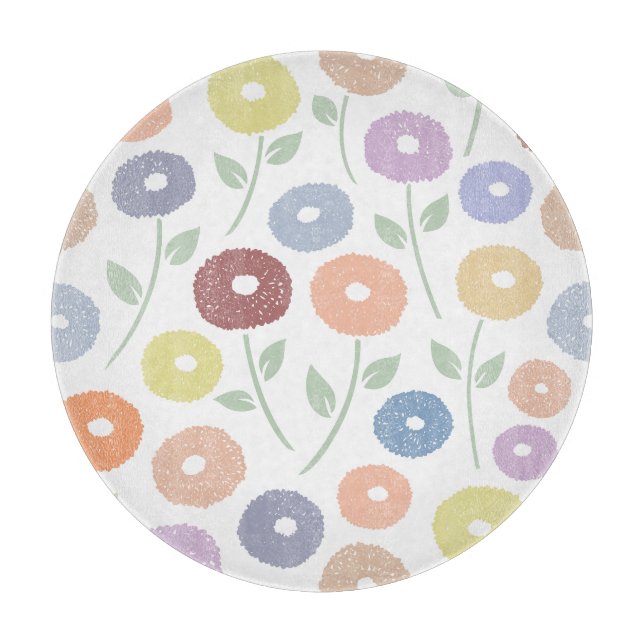 Fuzzy Flower Lg Pattern Pastels on White (Framsidan)