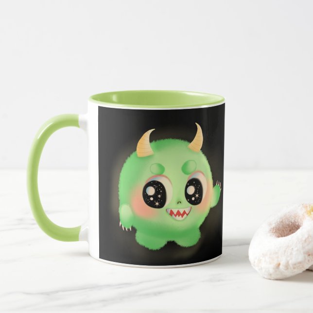 Fuzzy Friendly Monster Creature Mugg (Med munk)