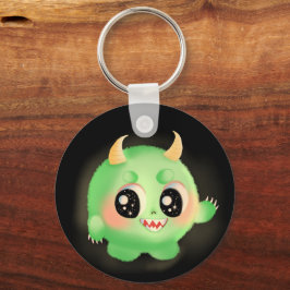 Fuzzy Friendly Monster Creature Nyckelring