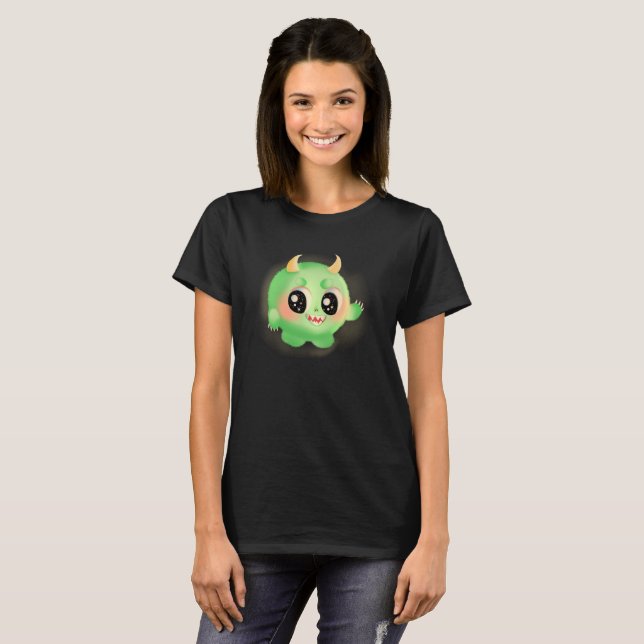 Fuzzy Friendly Monster Creature T Shirt (Hel framsida)