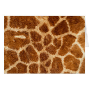 Fuzzy Giraffe Päls Mönster Hälsningskort