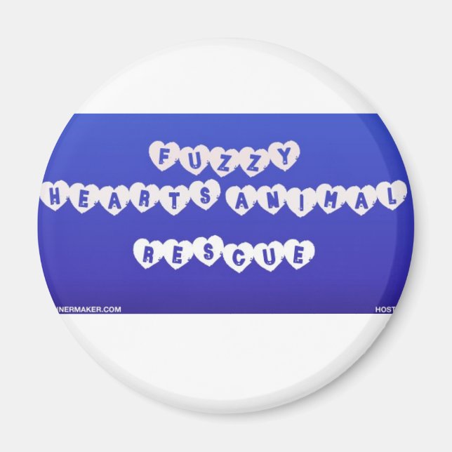 Fuzzy Hearts Magnet (Framsidan)