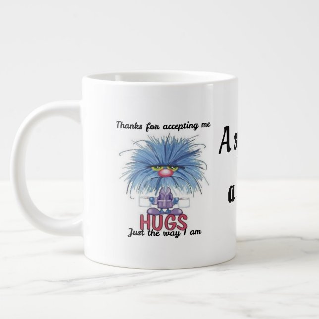 Fuzzy Hugs Kaffe Mugg 0,6 l Jumbo Mugg (Vänster)