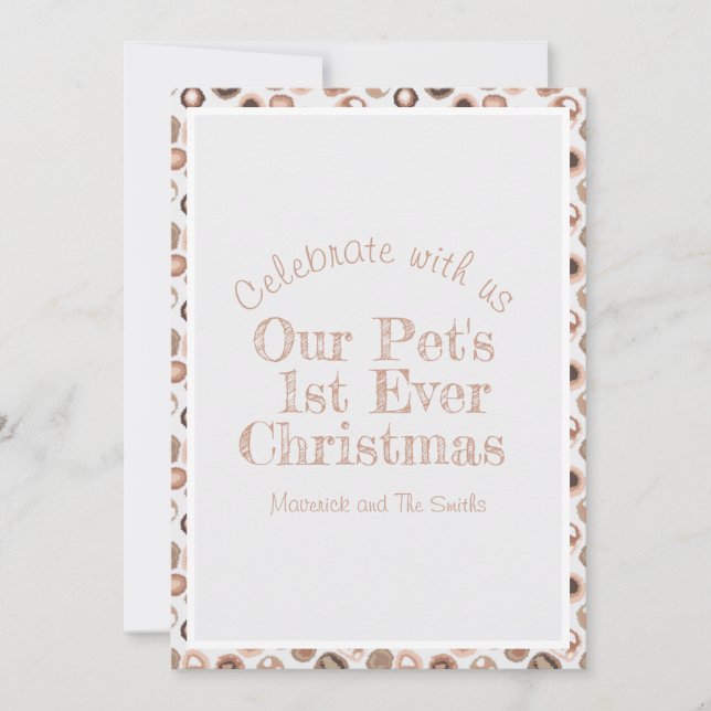 Fuzzy jul inbjudan kort (Framsida)