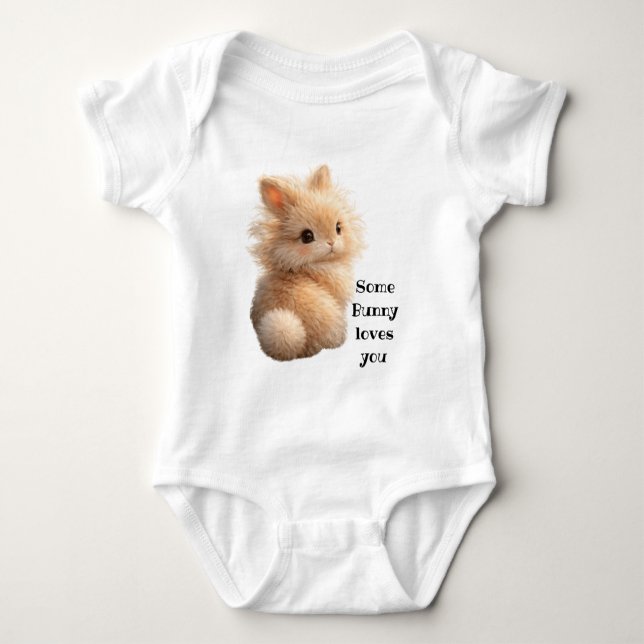 Fuzzy kanin: Någon kanin älskar dig T Shirt (Framsida)