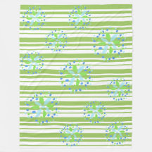 Fuzzy Modern Blue Grönt Ull