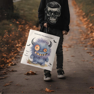 Fuzzy Monster Halloween Candy Tygkasse