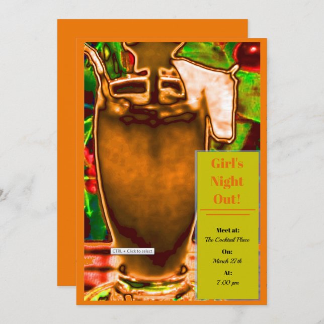 Fuzzy Navel-inbjudan Inbjudningar (Fram/baksida)