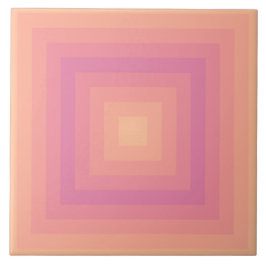 Fuzzy Peach Aurora Rosa Squares Ceramic Tile Kakelplatta