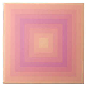 Fuzzy Peach Aurora Rosa Squares Ceramic Tile Kakelplatta