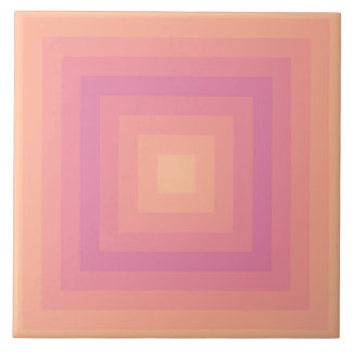 Fuzzy Peach Aurora Rosa Squares Ceramic Tile Kakelplatta