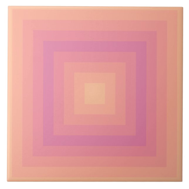 Fuzzy Peach Aurora Rosa Squares Ceramic Tile Kakelplatta (Framsidan)