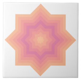 Fuzzy Peach Aurora Rosa Stars Ceramic Tile Kakelplatta