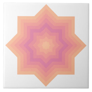 Fuzzy Peach Aurora Rosa Stars Ceramic Tile Kakelplatta