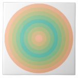 Fuzzy Peach Bermuda Circles Ceramic Tile Kakelplatta<br><div class="desc">Njut av denna cirkel mönster i gradienter från färg 2024 Fuzzy Peach till Bermuda.</div>