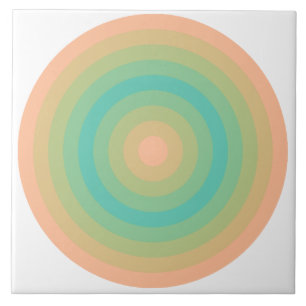 Fuzzy Peach Bermuda Circles Ceramic Tile Kakelplatta