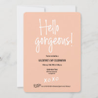 Fuzzy Peach Hej Gorgous Galentine's day XOXO