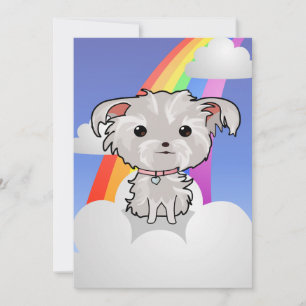 Fuzzy Puppy och Rainbow Inbjudningar