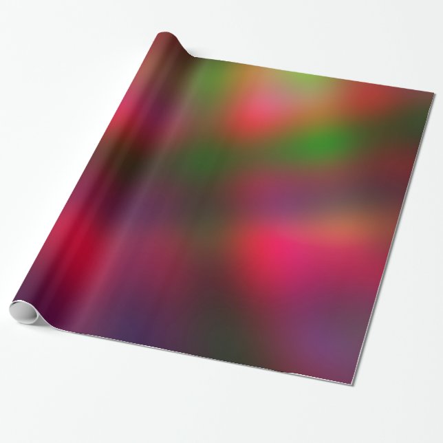 Fuzzy Rainbow Färg Presentpapper (Utrullad)