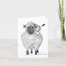 Fuzzy Sheep Snuggle Buddy - kort