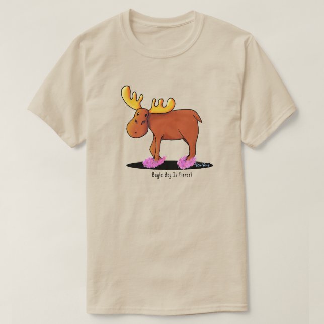 Fuzzy Slipper Moose T-Shirt (Design framsida)