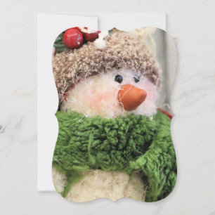 Fuzzy snögubbe inbjudningar