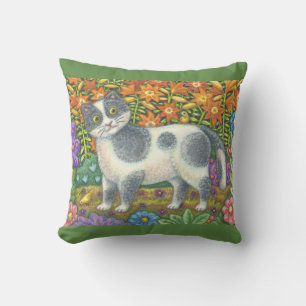Fuzzy Wuzzy Kitten FOLK ART CAT DEKORATIV KUDDE
