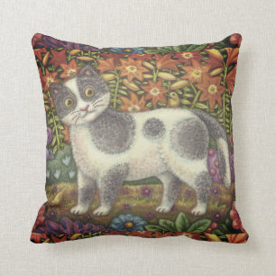 Fuzzy Wuzzy Kitten FOLK ART CAT DEKORATIV KUDDE