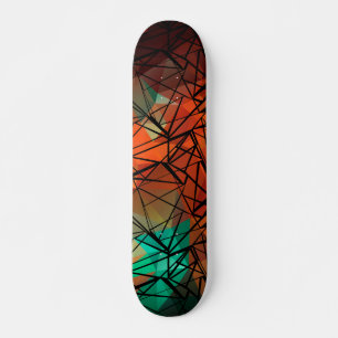 FuzzyFoxArt, polygon Mini Skateboard Bräda 18,5 Cm