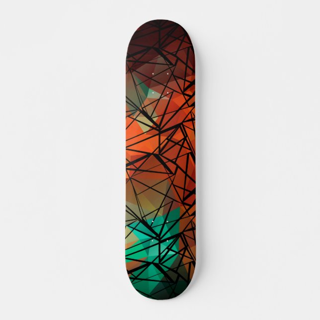 FuzzyFoxArt, polygon Mini Skateboard Bräda 18,5 Cm (Framsida)