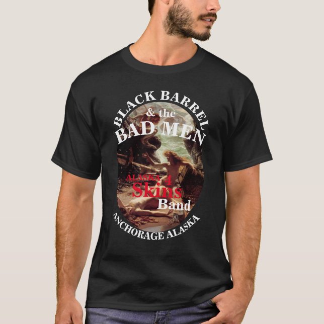 FV COHO SVART FAT MEN ANCHORAGE ALASKA AK T SHIRT (Framsida)