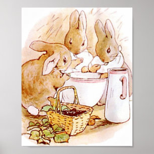 Fvävsim och bomull Beatrix-Potter Poster