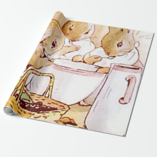 Fvävsim och bomull Beatrix-Potter Presentpapper