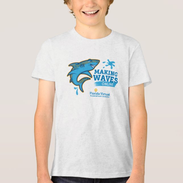 FVES "Making Waves Online" Ungdoms-T-Shirt T Shirt (Framsida)