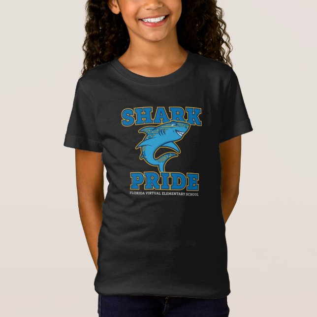 FVES Shark Pride, Black/Youth T Shirt (Framsida)