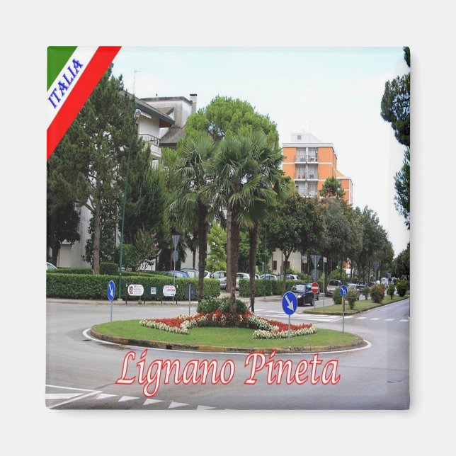 FVG008 LIGNANO - Pinewood - Italien - Fridge Magnet (Framsidan)