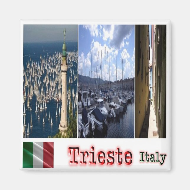 FVG018, TRIESTE, Mosaic, Italien, Fridge Magnet (Framsidan)