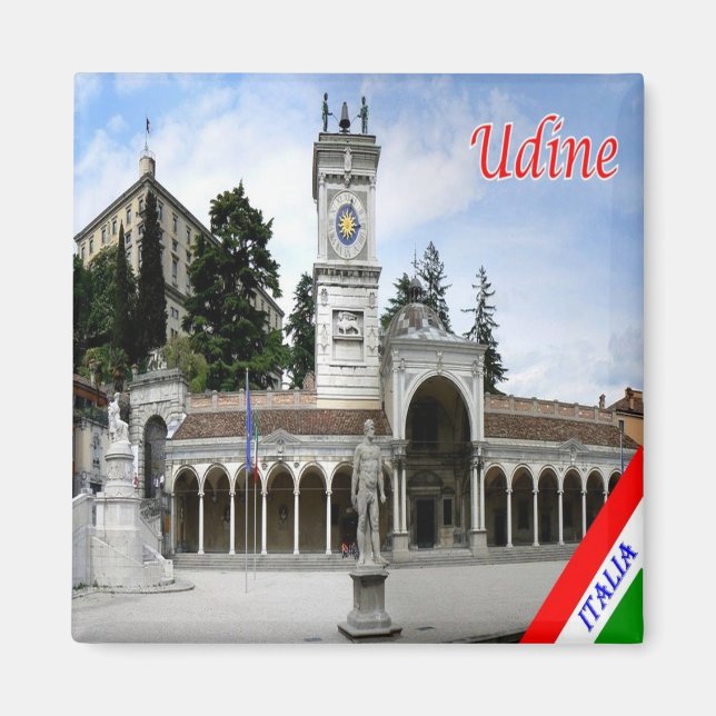 FVG022 UDINE, Piazza Libertà, Italien, Fridge Magnet (Framsidan)