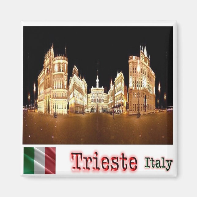 FVG024 TRIESTE, Piazza Unità d'Italia, Fridge Magnet (Framsidan)