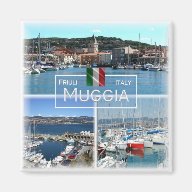 FVG028 MUGGIA - Mosaic - Italien - Fridge Magnet (Framsidan)