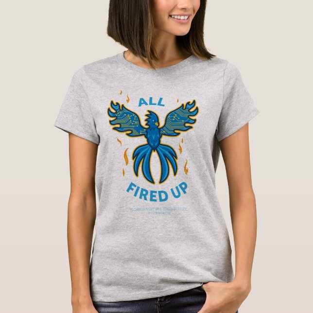 FVHS Firedbird - All Fired Up, Grått Women's T Shirt (Framsida)