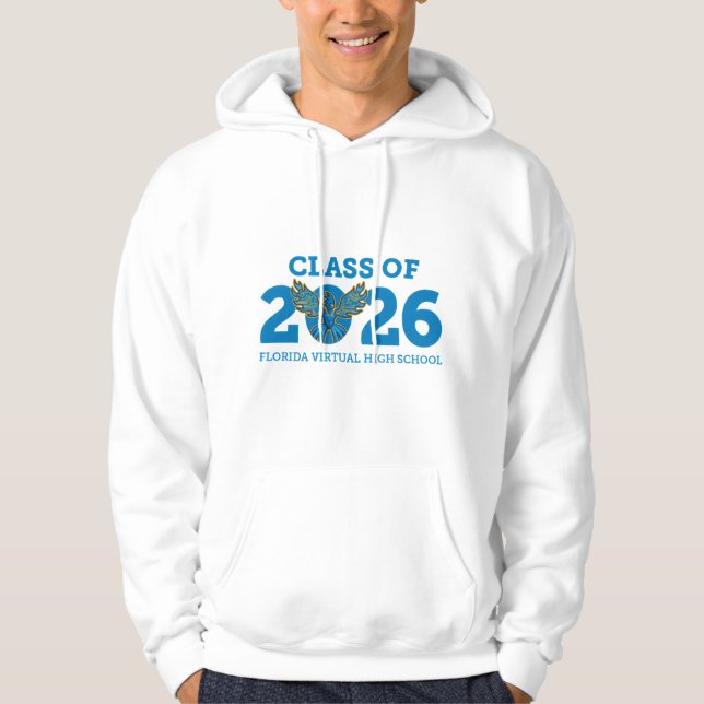 FVHS-klass 2026 Hoodie (vit) (Framsida)