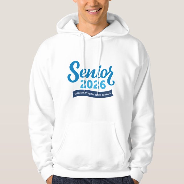 FVHS Senior 2026 Hoodie (Vit) (Framsida)
